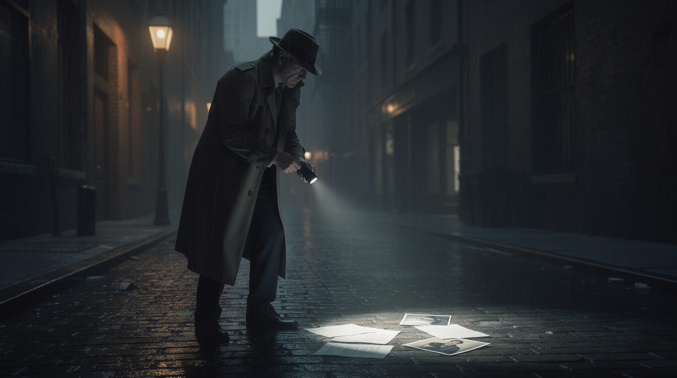 detective in shadows