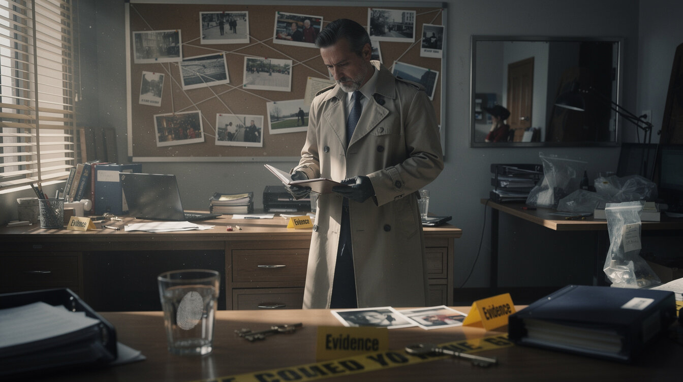 detective solving mystery