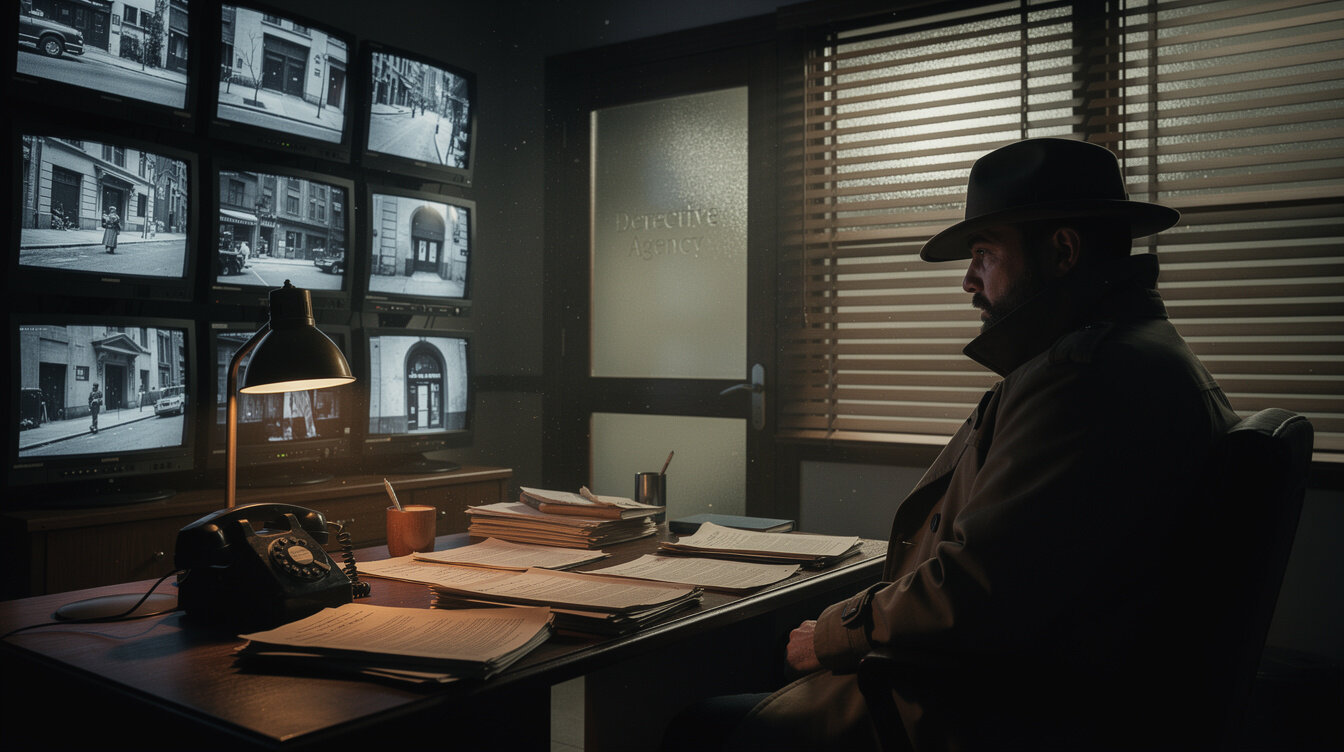 private investigator in shadow