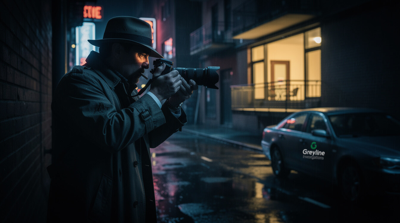 private detective in shadows